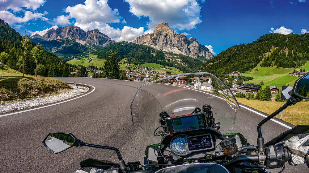 Passo Campolongo mit Blick auf Corvara in Badia Passo Campolongo mit Blick auf Corvara in Badia